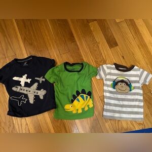 Carter's Kids Short Sleeve Tees - Navy, Green, Gray